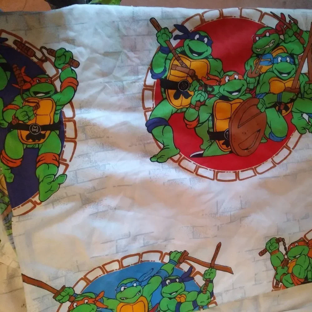 VTG Teenage Mutant Ninja Turtles Pattern Bed Sheet